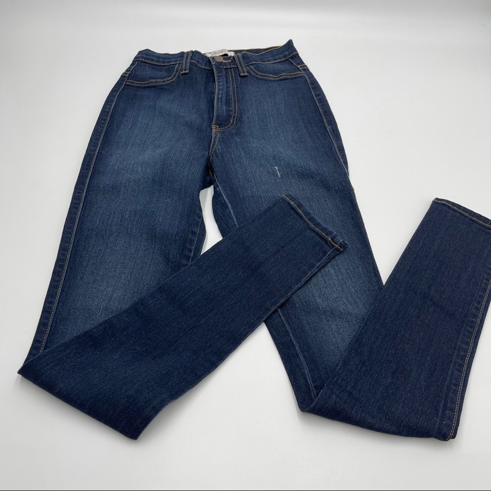 Classic High Waist Skinny Jeans - Dark Denim - Picture 4 of 13
